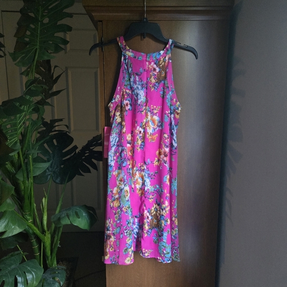 Betsey Johnson Pink and Blue Halter Sundress - Picture 2 of 3